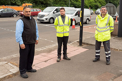 Raj Sood meeting engineers at Hambrook Lights