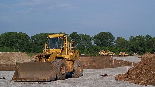 A bulldozer.