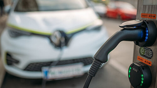 Car charging in street