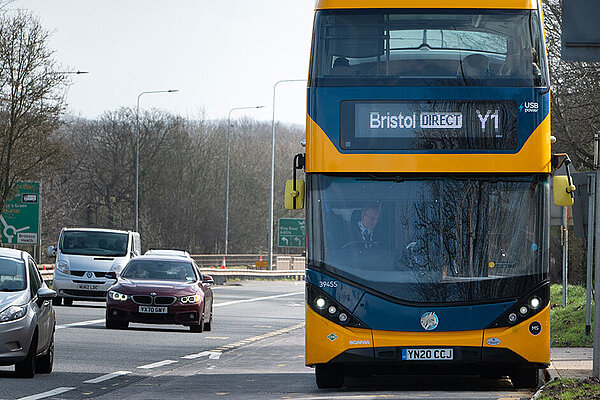 A photo of the Y1 Bus