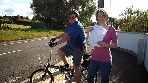 Claire Young with Cyclist