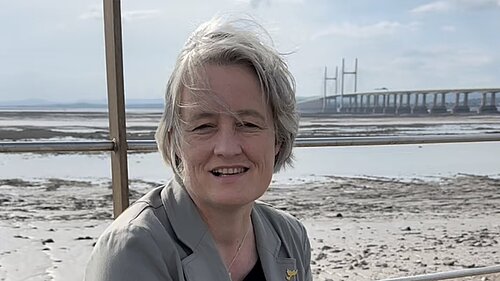 Claire Young at Severn Beach