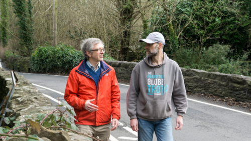 David Goodwin and Peter Brice discussing Damson Bridge