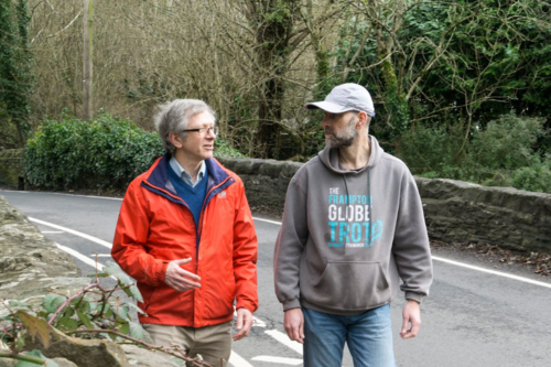 David Goodwin and Peter Brice discussing Damson Bridge